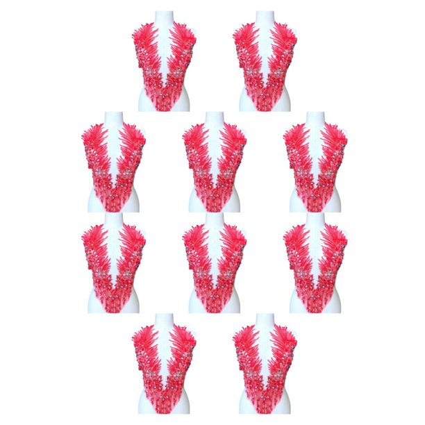Toystoory Múltiples opciones de color para apliques de encaje para combinar fácilmente con proyectos Apliques de encaje para bricolaje rojo A rojo un 10Conjunto