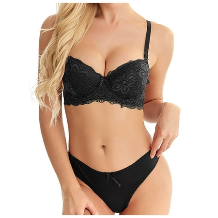 

Stamzod Fashion Bras Set For Women Lace Beauty Back Solid Strap Wrap Plus Size Bra Underwear