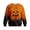 Black, variant on Hsovts Crew Neck Long Sleeve Pullover Sweatshirt Men, Halloween Pumpkin Bat Gradient Printed Top Blue 3xL
