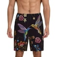 thumbnail image 2 of Rocae Humming Bird for Men's Soft Sleep Pajama Shorts, Waistband and Pockets, 2 of 9
