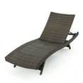 thumbnail image 2 of Bailee Outdoor 3 Piece Armless Wicker Chaise Lounge and Table Set, Mix Mocha, 2 of 10