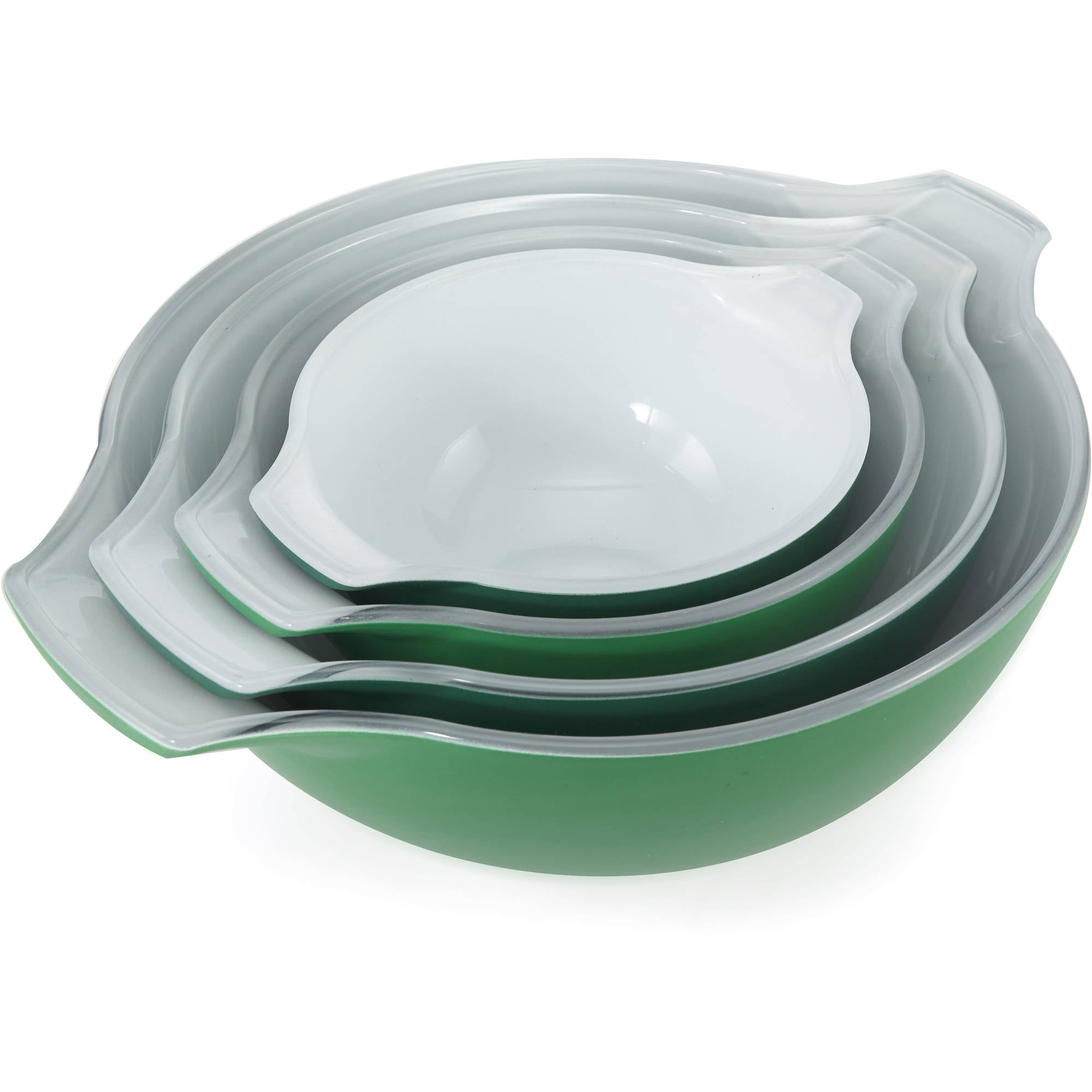 4-Cookware Gray Piece Nesting Bowl Set Creo SmartGlass Cookware Oven Safe and for Serving 