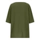 thumbnail image 4 of Vestidos Casuales Para Mujer, Blusas De Mujer De Moda Blusa de verano para mujer, con cuello en V, manga corta, holgada, con botones y lino, 4 of 5