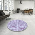 thumbnail image 3 of Ahgly Company Indoor Square Patterned Rich Lilac Purple Area Rugs, 6' Square, 3 of 6