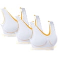 thumbnail image 7 of Lovskoo 3Pc Women's Sports Bra Lace Cami Bra Wireless Tank Top Bra Comfortable Everyday Bras For Women Leisure White, 7 of 7