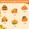 thumbnail image 3 of Mini Pumpkin Eraser Halloween Fall Party Favors，60Pcs Autumn Pumpkin Shape Pencil Eraser Classroom Reward, 3 of 6