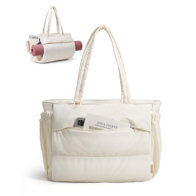 Bolso Tote BAGSMART Puffer 22L para Mujer con Bolsillo para Vaso de 1182 ml