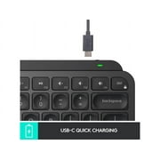 Logitech MX Keys Mini Minimalist Wireless Illuminated Keyboard, Compact, Bluetooth, Backlit, USB-C, Compatible with Apple macOS, iOS, Windows, Linux, Android, Metal Build - BLACK