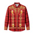 thumbnail image 4 of Red Happy Gift Oktoberfest Tshirts for Man Summer Fall Long Sleeve Collared Turtle Neck Graphic Tops Shirts Man Button 2026 Trendy 3XL, 4 of 5