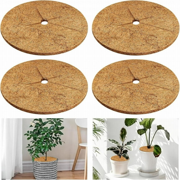 Coconut Mulch Disc Coconut Disc Pack Of 4 45 Cm Diameter Coconut Mat Multi Use Coconut Mulch Disc Flower Pot Winter Winter For Pot Plants Round Coconu,4*Flower Pot Cover Clearance