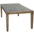 thumbnail image 5 of DecMode 44" x 17" Dark Gray Wood Outdoor Coffee Table with Wood Legs, 1-Piece, 5 of 8