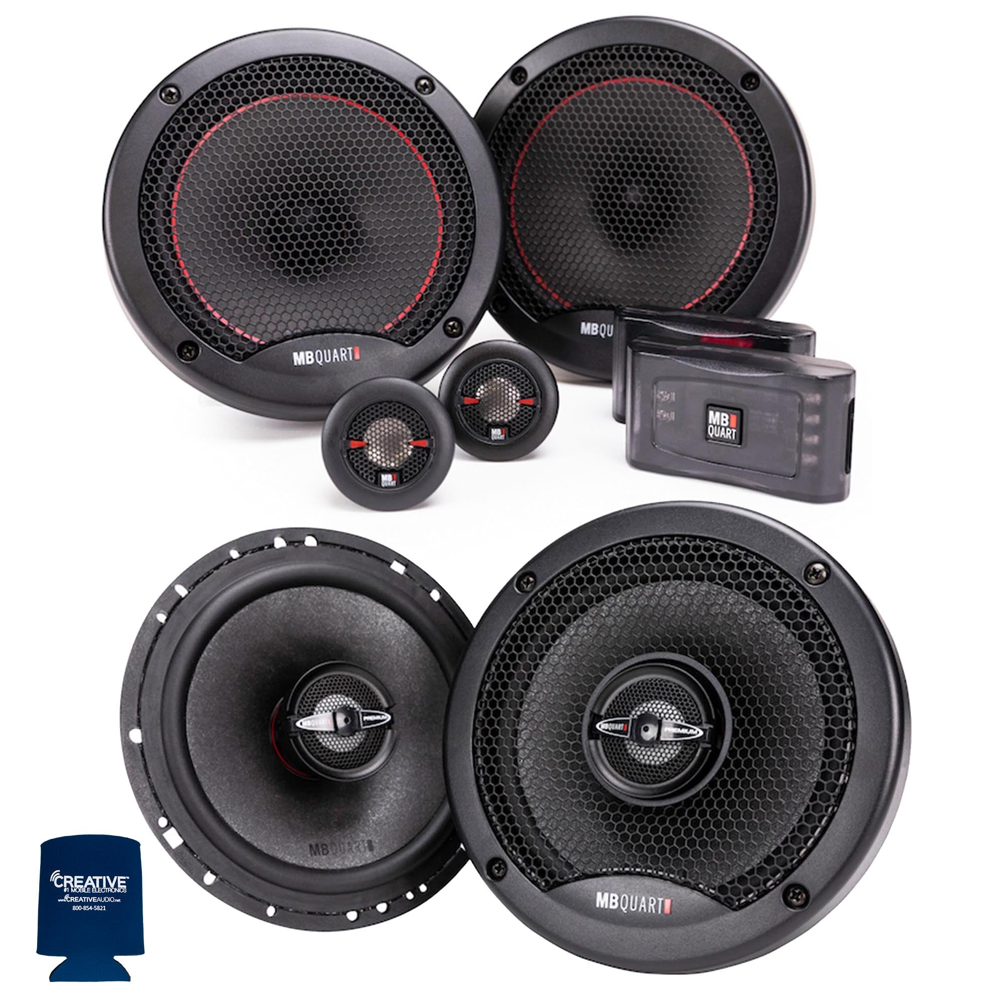 MB Quart Premium Bundle 1Pair of PS1216 6.5" Component Speakers with