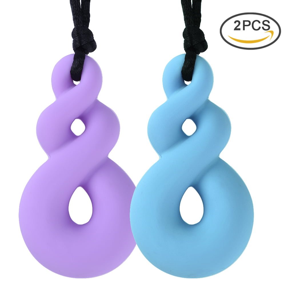 3 Pack Chewelry Sensory Chew Necklace Chewys Autism Kids Nail Biting Treatment 
