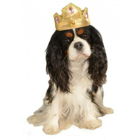 Pet Accessory, Gold Princess/ Queen Tiara W/ Pink Stones Dog/Cat