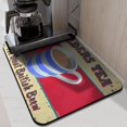 thumbnail image 2 of Coffee Mat, Coffee Vintage Red Coffee Bar Mat for Countertop, Rubber Backed Dish Drying Mat for Counter, Absorbent Coffee Bar Accessories Fit Under Coffee Maker Espresso Me Machine 18x24in, 2 of 7
