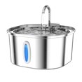 thumbnail image 1 of Fuente de agua para gatos PEKTACO, 3.2 L, acero inoxidable, 108 oz, 1 of 8