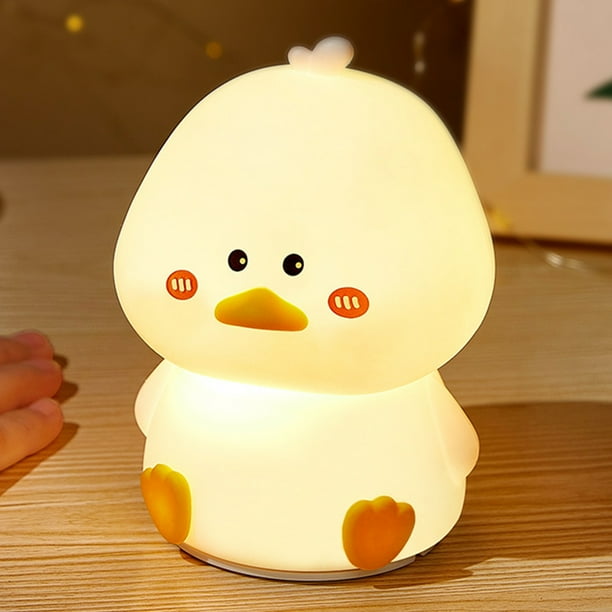 Luz Nocturna De Pato De Silicona Para Niños - Suave, Segura Y Decorativa | Para Habitación Infantil O Miedo A La Oscuridad