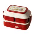 thumbnail image 1 of Lunch Box Adorable Home Office School Compartments Microwave Bento Storage Boxes Children Meal Container Preservation Containers Red S, 1 of 9