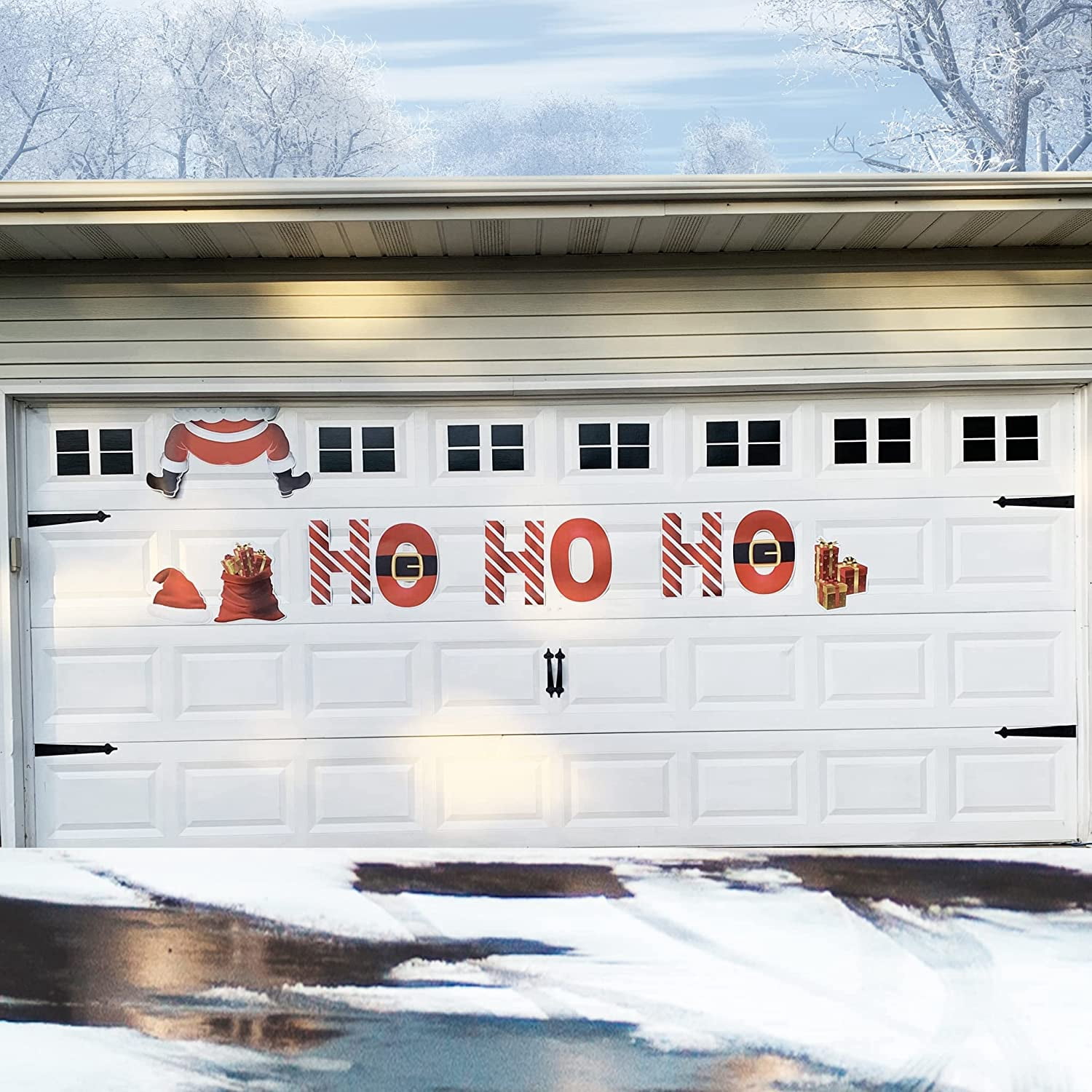 VictoryStore Ho Ho Ho Christmas Garage Door Display, Indoor or
