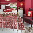 thumbnail image 5 of Xmas Reindeer Fleece Blanket, Super Soft Cozy Deer Throw Blanket 50" x 60", Lightweight Fuzzy Flannel Blanket, Warm for Couch, Sofa, Bed (Red), 5 of 6
