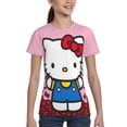 thumbnail image 5 of Hello Kitty T Shirts For Girls Boys, 3d Print Cartoon Graphics T Shirt, Youth Crewneck T-Shirt, Unisex Short Sleeve Top Tees Age 4-16 Years, 5 of 7