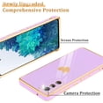 thumbnail image 4 of for Samsung Galaxy S20 FE 5G Case with HD Screen Protector Shockproof Protection,  Love Heart Plating Girly Women Cute Soft TPU Luxury Elegant Case for Samsung Galaxy S20 FE 5G, Purple, 4 of 8