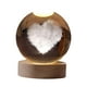 thumbnail image 5 of Bola de cristal 3D con luz LED de noche decorativa con forma de corazón y base de madera 6 cm de diámetro, 5 of 8