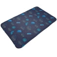thumbnail image 3 of Bathroom Rugs Non Slip Washable - Deep Blue Coral Jellyfish Kitchen Mats for Floor, Area Rugs for Entryway Rugs Indoor, Laundry Bathroom Room Door Rug with Rubber Backing 20x31.5in, 3 of 8