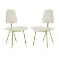 thumbnail image 2 of Modway Ponder 19" Modern Velvet Polyester Dining Side Chair in Ivory (Set of 2), 2 of 6
