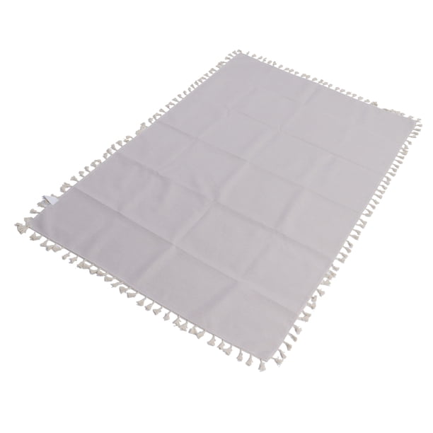 Manteles De Lino De Algodón, Mantel Lavable Con Borlas, Rectángulo Impermeable Para Fiesta Y Banquete