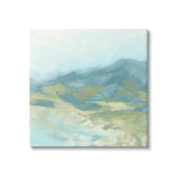 Stupell Industries Murky Mountain Valley Landscape Painting Gallery Wrapped Canvas Art Print Wall Art, 17 x 17
