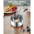 thumbnail image 2 of Cooks Standard Multi-Ply Clad Butter Warmer Set, Small Stainless Steel Sauce Pan, Mini Butter Chocolate Milk 0.15/0.29/0.46/0.68 QT Pot with Pour Spout Cooking Pot ideal for Chefs, Baristas, 4-PCS, 2 of 7