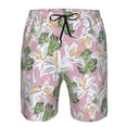 thumbnail image 3 of Goofa Lilies Flowers Printed Mens Swim Trunks Summer Quick Dry Short Beach Swimwear Bathing Suits-Medium, 3 of 9