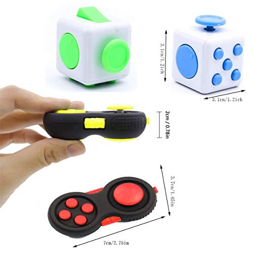Lohoee 4 Pack Fidget Toy Stress Reliever Autism Fidget Toy Stress Reliever Hand Sensory Toy For Teens Kids Young Adult 2pack Fidget Cube Toy 2pack Fidget Handheld Controller Toy Walmart Com