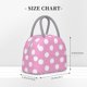 thumbnail image 2 of Fotbe Pink And White Polka Dot Bolsa de Almuerzo con Estampado, Lonchera Aislada, Contenedor de Comida Reutilizable Tipo Cooler a Prueba de Fugas, 2 of 6