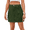 Military Green, variant on LYMAYTER Women's Casual Mini Short Skirt Cargo Pockets Stretchy Waist Jean Skirt S-2XL