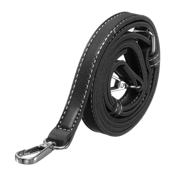 Leather Purse Straps [1Pcs] - 51.2 Inch Adjustable Straps Replacement for Handbags Use for Purse & Crossbody Bag & Handbag - [Black & Black]