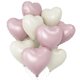 thumbnail image 1 of Globos GRESATEK en forma de corazón rosa y blanco, 18 pulgadas, 10 unidades, 1 of 8