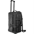 thumbnail image 2 of David King Leather Bags 22 in. Long Rolling Duffel Bag w Large U-Shaped Top Opening (Black), 2 of 2