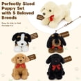 thumbnail image 5 of Muiteiur 5Pcs Cute Puppy Plush Toy Set 13.8" Bulk Dog Stuffed Animal, 5 of 8