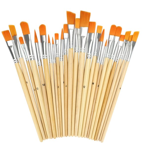 MesaSe Acrylic Paint Brush Set 50 Pcs Miniature Detail Painting Brushes for All Purpose Oil Watercolor