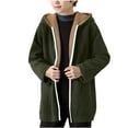 thumbnail image 3 of Jinhomg Kids Sherpa Lined Jacket Fleece Long Sleeve Sports Coat Heavyweight Winter Warm Outerwear Color Blocked Sweatshirts for Boys, 3 of 7