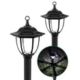 thumbnail image 2 of Set 2 Farol Estaca Luz Led Impermeable Energia Solar Jardin negro 6.49 pulg Elly Decor ED-ELSLA, 2 of 7