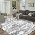 thumbnail image 3 of BERTHMEER 6'x9' Abstract Area Rugs for Living Room Bedroom Dining Room Contemporary Machine Washable non-slip Rugs,Gray, 3 of 8