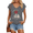 Dark Gray, variant on Female Purple Gothic Skull Rose V Neck Short Sleeve T-Shirt Sarcastic Everything Is Fine Vibe S-5XL Tops