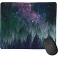 thumbnail image 1 of Galaxy Space Forest Mouse Pad Night Sky Square Waterproof Mat, NonSlip Rubber Base, Durable Stitched Edges, Perfect for Gaming, Home Office, Wireless Mouse, 9.5x7.8", 1 of 6