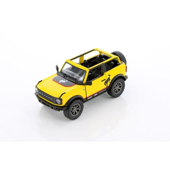 Fo_rd Bronco Open Top Livery Edition, Yellow - Kinsmart 5438DFA - 1/34 Scale Diecast Model Car