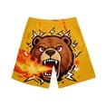 thumbnail image 6 of UVEASISHA Mens Beach Shorts with Pockets Fashion Animal Printed Drawstring Swim Trunks Loose Fit Breathable Lightweight Swimwear Shorts Yellow XXL, 6 of 9