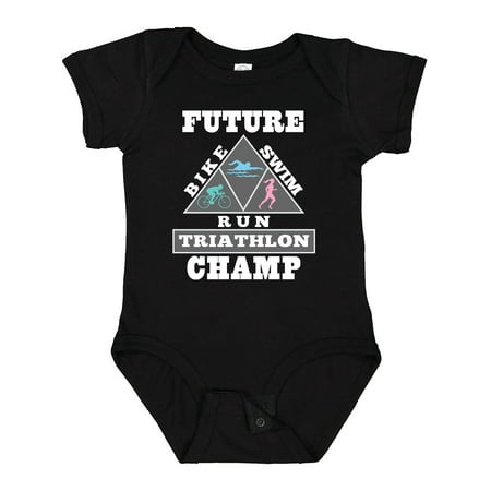 

Inktastic Future Triathlon Champ Run Swim Gift Baby Boy or Baby Girl Bodysuit