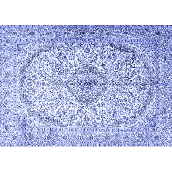 Ahgly Company Indoor Rectangle Persian Blue Traditional Area Rugs, 8' x 10'